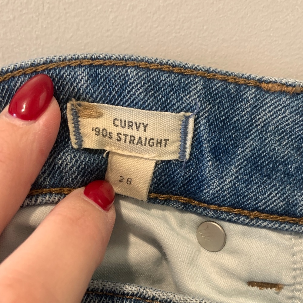 Madewell Curvy '90s Straight Women Jeans - Blue